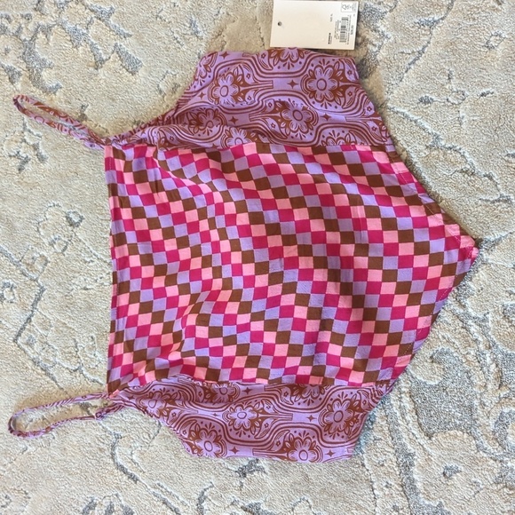 NWT So Bandana Tank Halter Top Orchid Chick - Picture 1 of 12